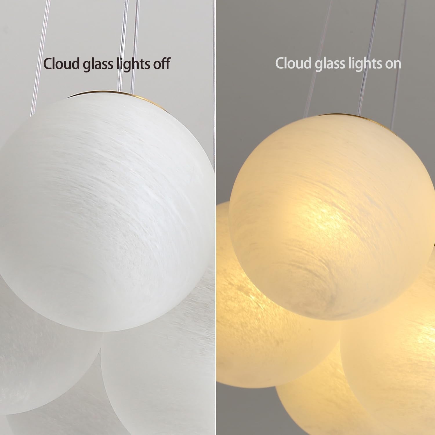 Bubble Chandelier Lighting Nineteen Light White Globes