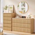 Elegant Oak Fluted Five Drawer Dresser Tall Unit Pro Series