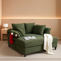 56-Inch Oversized Corduroy Lounge Chair With Armrests
