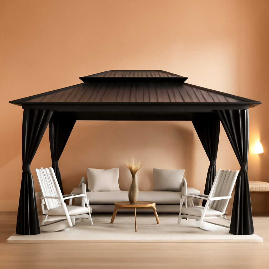 Hardtop Gazebo 12X20Ft Weatherproof Patio Outdoor Roof