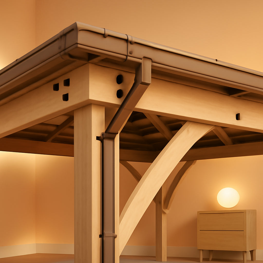 12x20 Meridian Gazebo Rain Gutter System Weatherproof