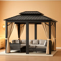 10x14 Ft Weatherproof Hardtop Aluminum Gazebo Roof