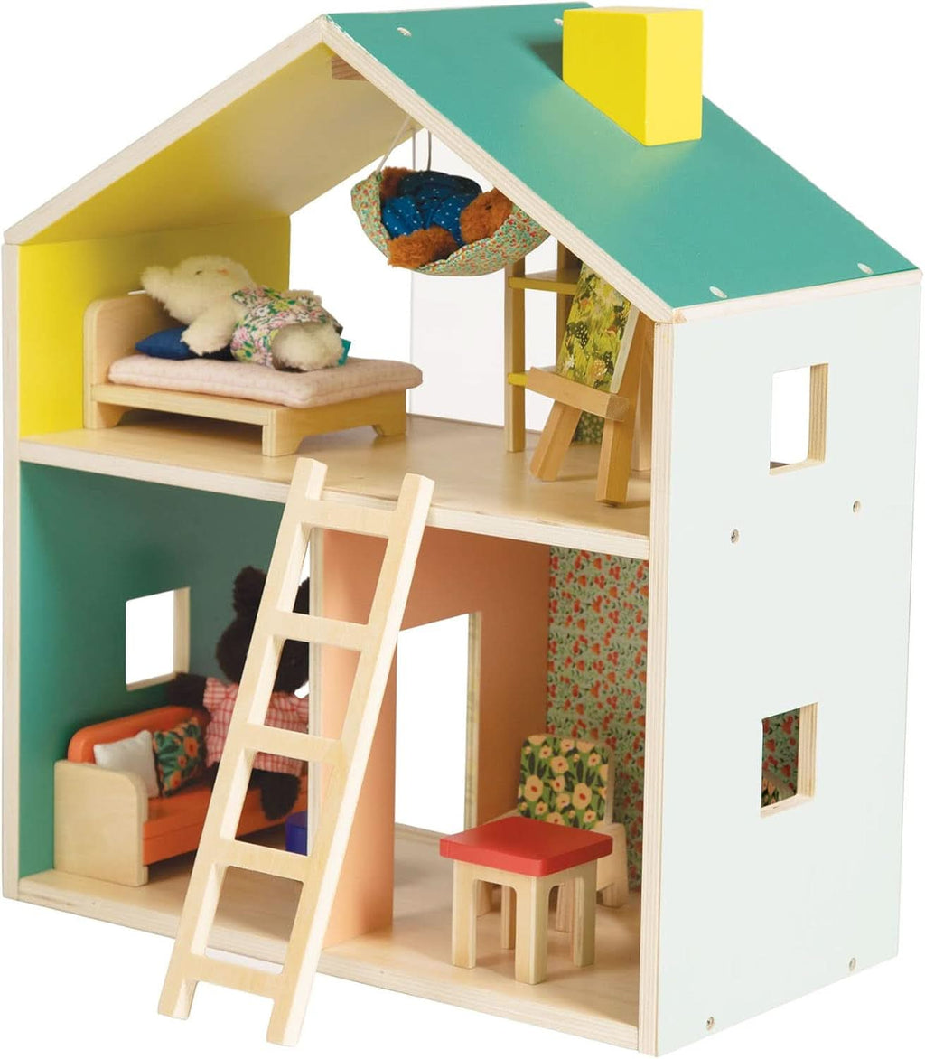 Wooden Playhouse With Loft For Kids 3 Years And Up