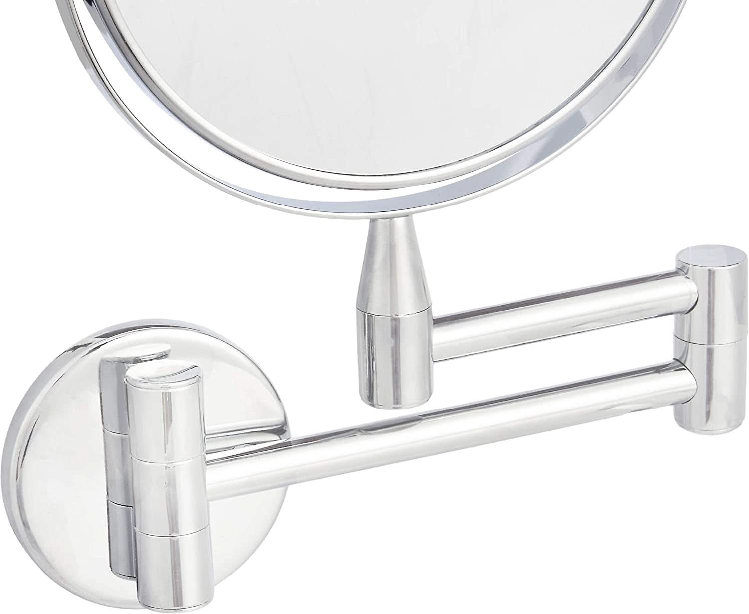 Wall Mounted Mirror 1X 5X Magnification Polished Chrome
