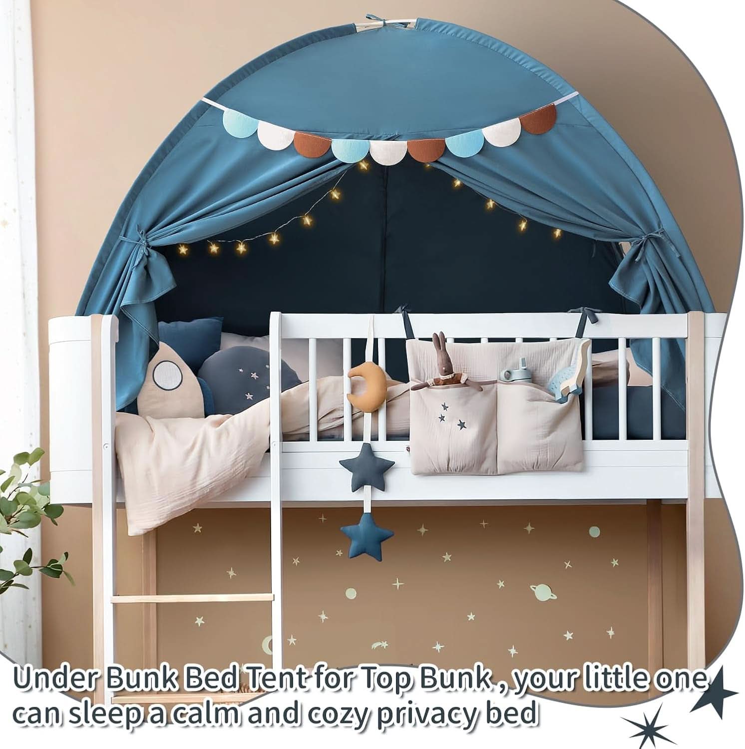 Mid night Blue Jean Twin Bed Tent For Kids Privacy Canopy