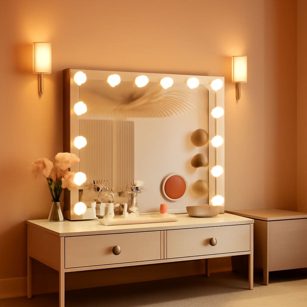 Hollywood Vanity Mirror With Lights 23x18 Aluminum USB Port