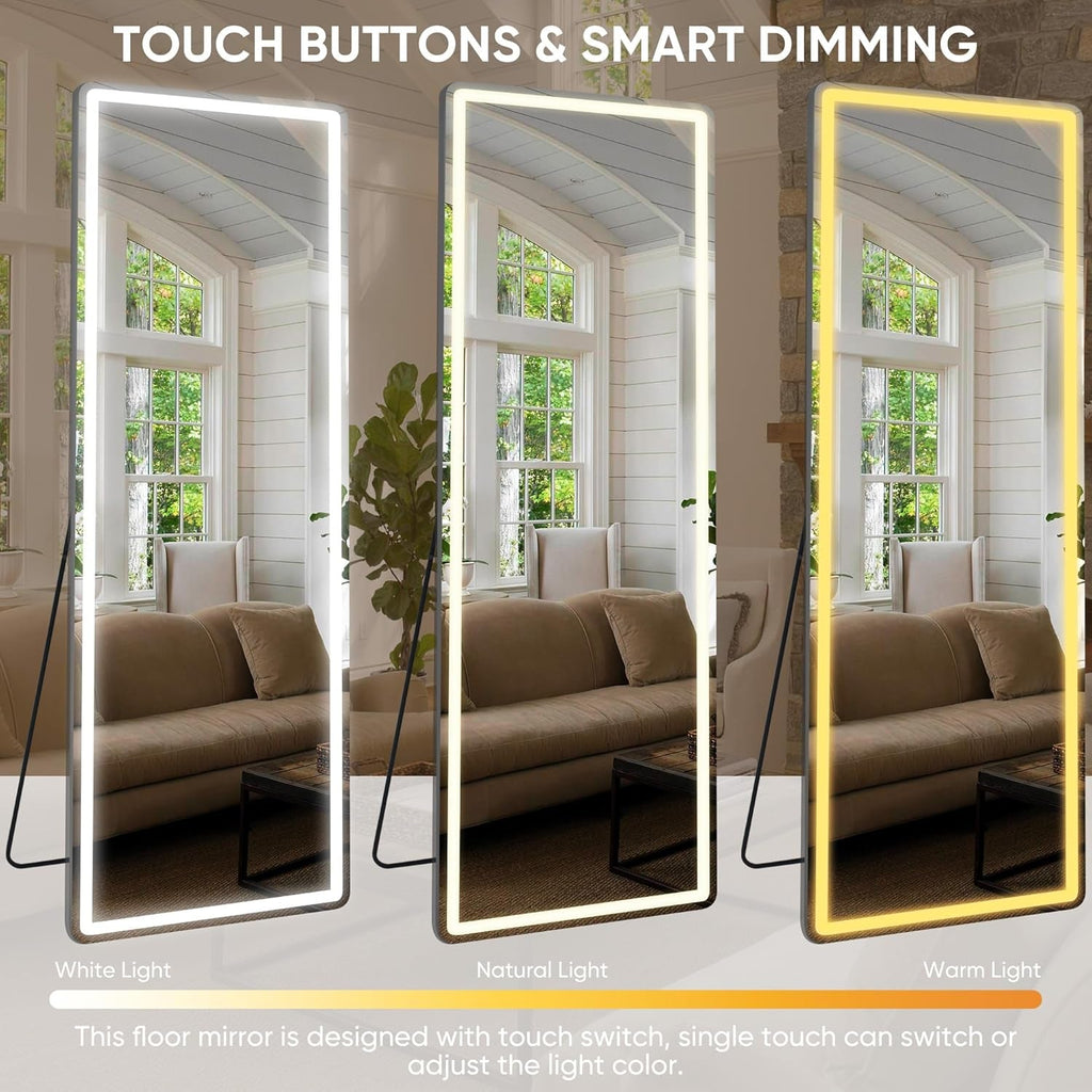 LED Full Length Mirror 71x32 in High Quality Dimmable