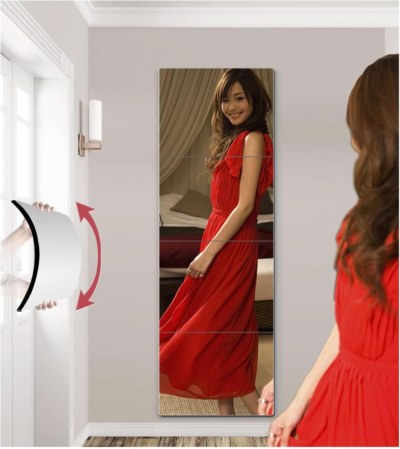 Shatterproof Kids Mirror Tiles 10x10 Self Adhesive