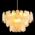 Gold Crystal Glass Chandelier 23.6 Inches Lighting