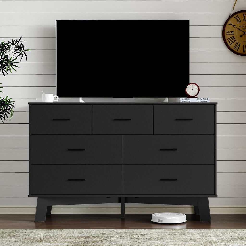 Forty Seven Inch Super Wide Dresser With Metal Handles