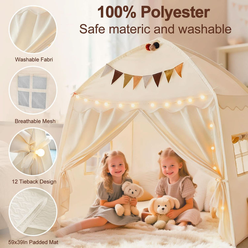 59x39x59 Inches Indoor Use Only Kids Play Tent Padded Mat