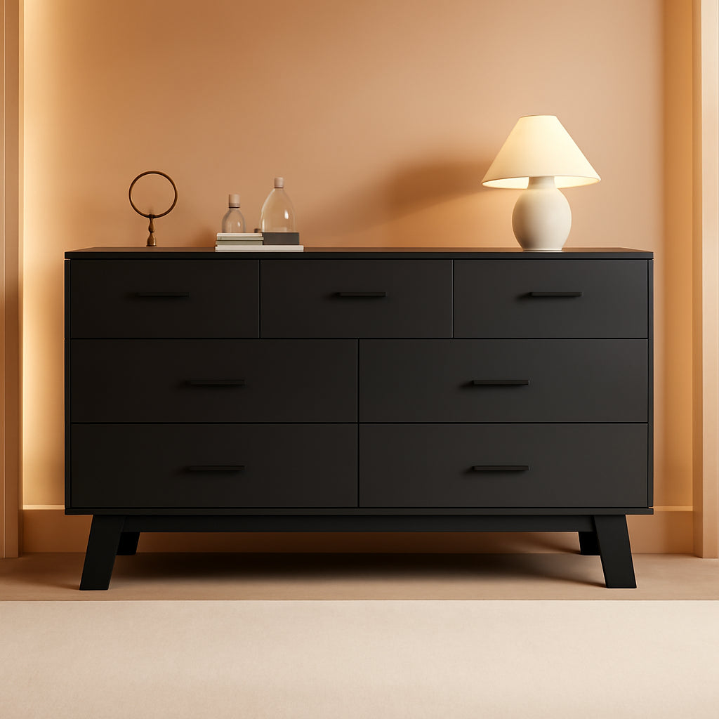 Forty Seven Inch Super Wide Dresser With Metal Handles