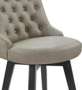 Bar Stool 30 Inch Stone Grey Upholstered 360 Degree Swivel