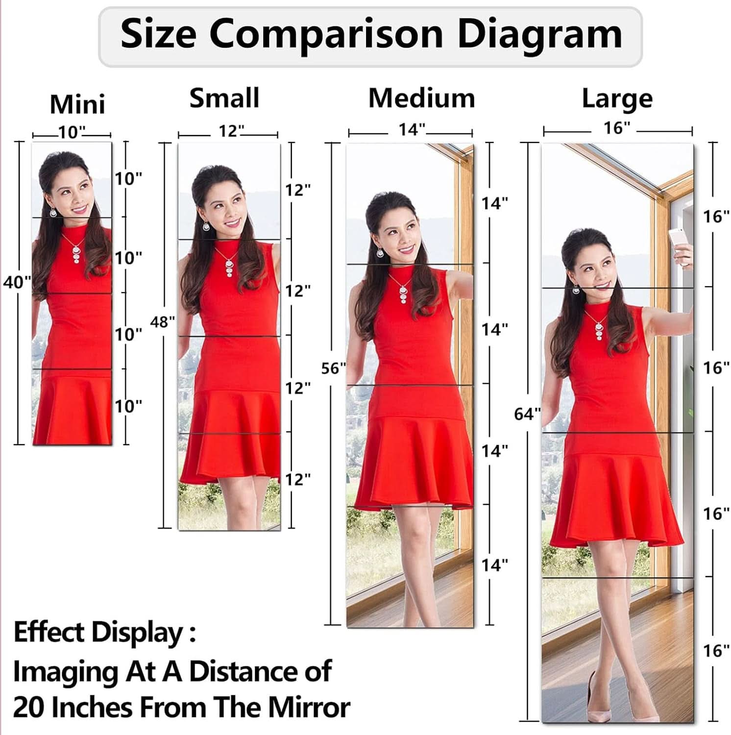 Kids Safety Shatterproof Mirror 12x12 Acrylic Plexiglass