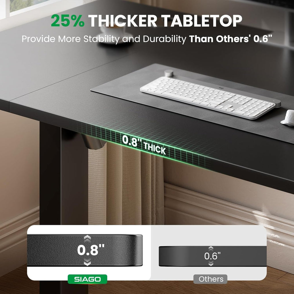 Electric Standing Desk 55x24 Inches Adjustable Height