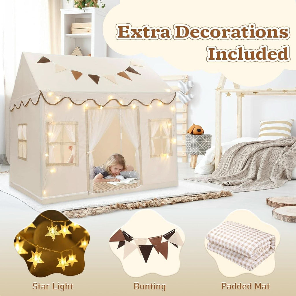 Cream Kids Play Tent Large 50 Inches Wide By34 Deep Indoor Outdoor