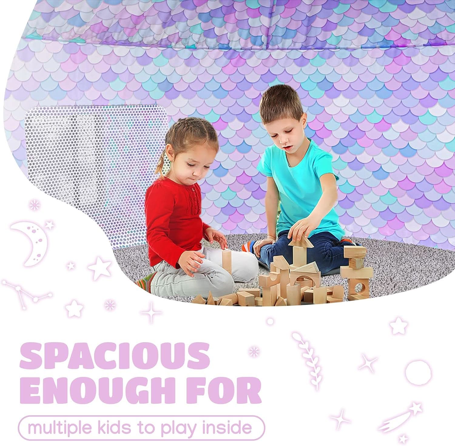 Air Tent For Kids Seventy Seven By Fifty Inches Mermaid Fort