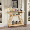 Solid Wood Console Table Forty Seven Inch Wide Three Tier