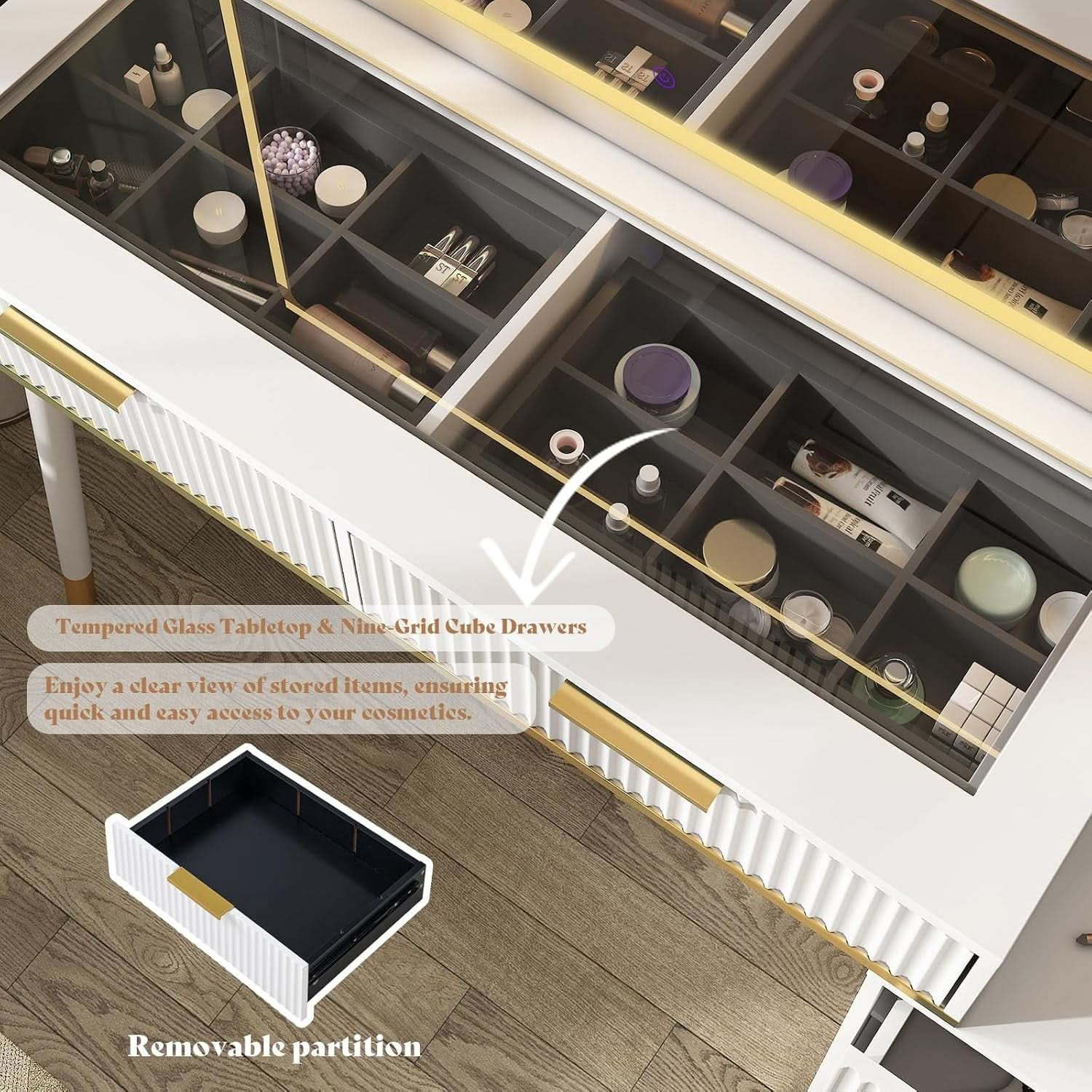 48 Inch Vanity Desk Luminescent Illuminated Mirror