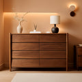 Walnut Mid century Dresser With Generous Deep Drawers