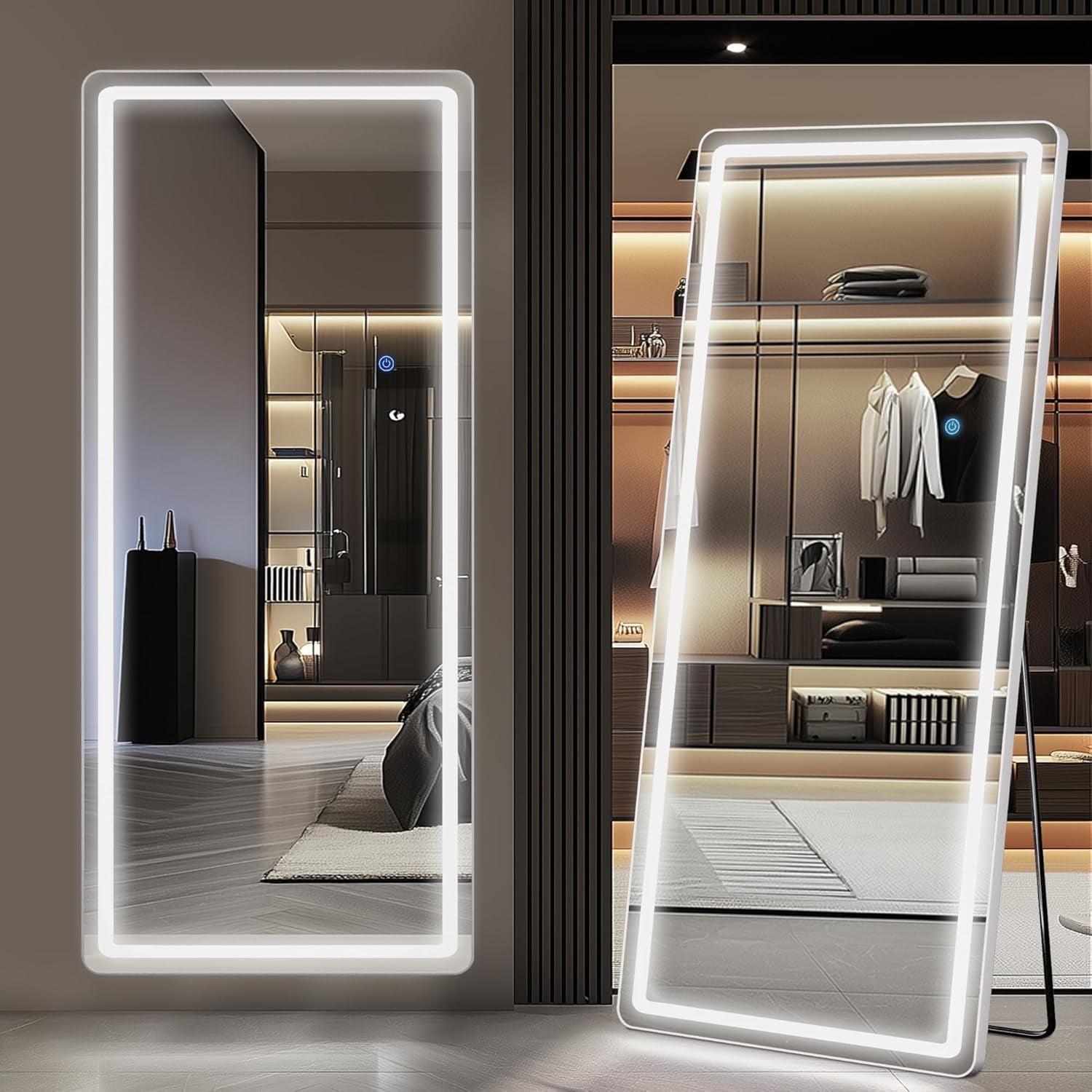 LED Full Length Mirror 71x32 in High Quality Dimmable