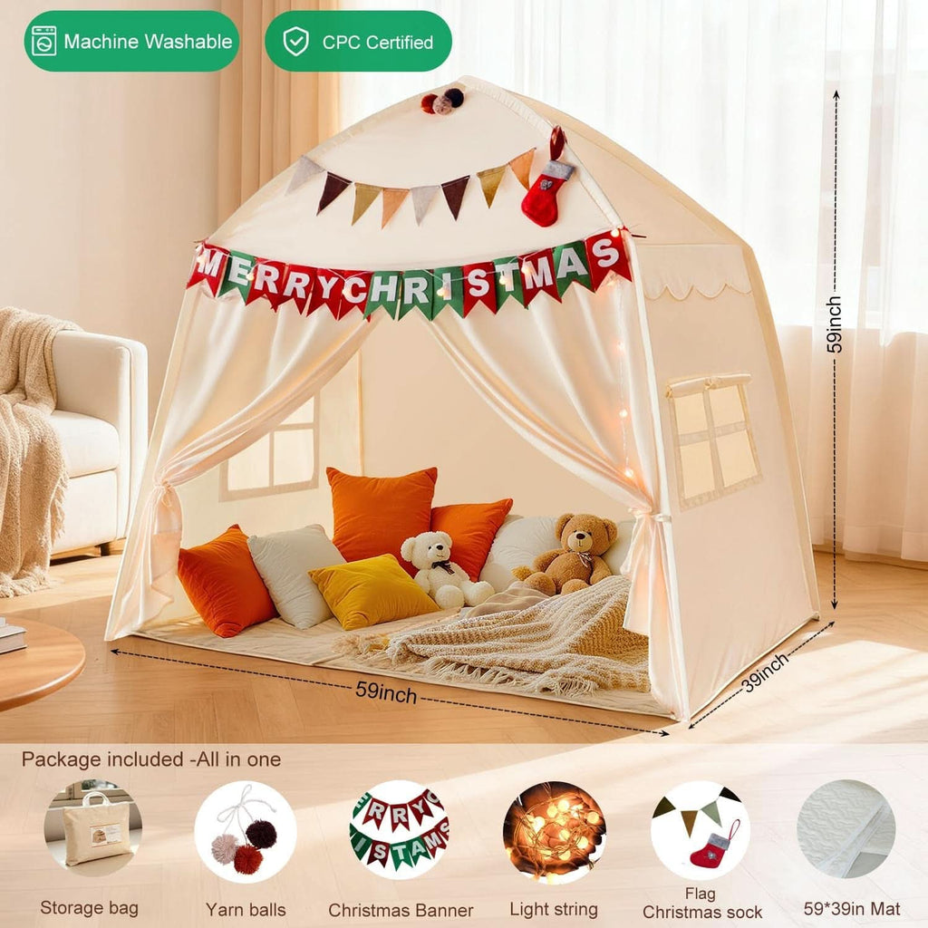 59x39x59 Inches Indoor Use Only Kids Play Tent Padded Mat