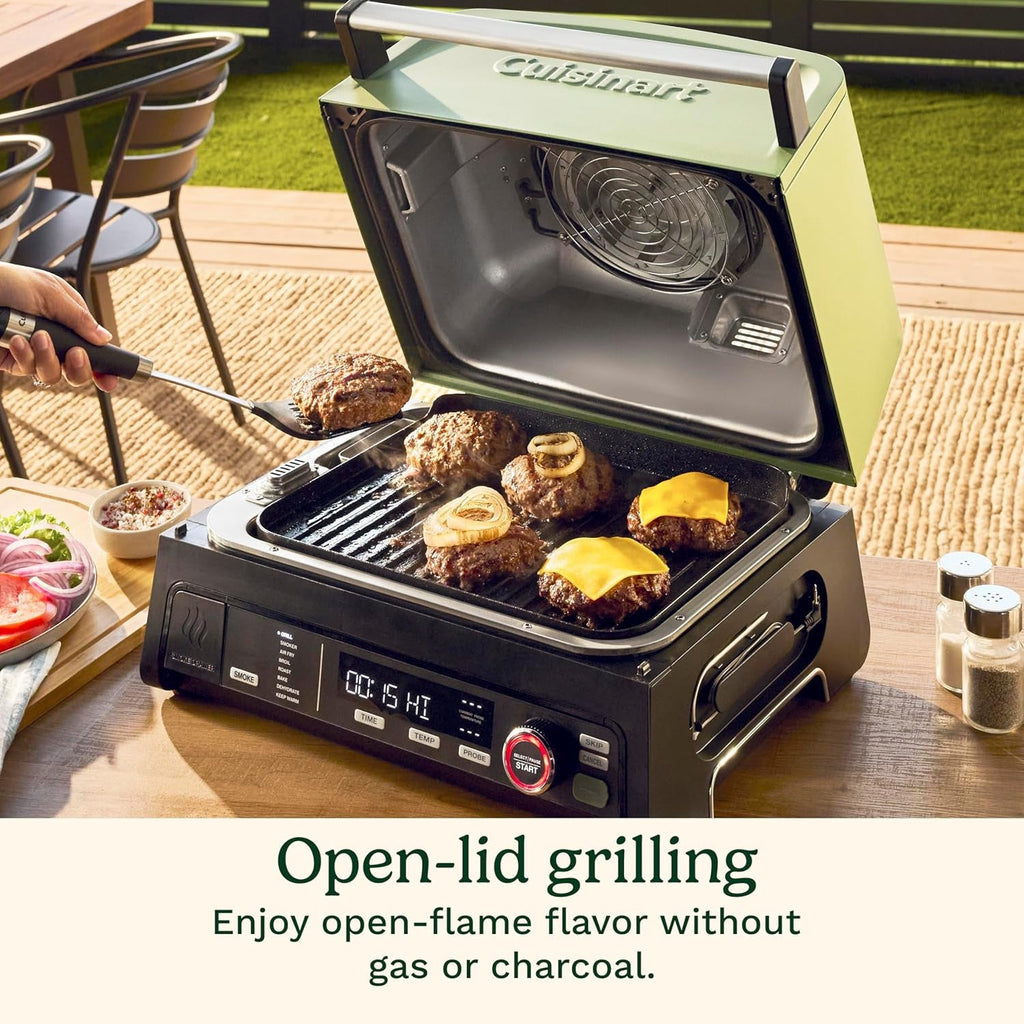 Electric Outdoor Grill Smoker Smoke Drawer Smart Probe