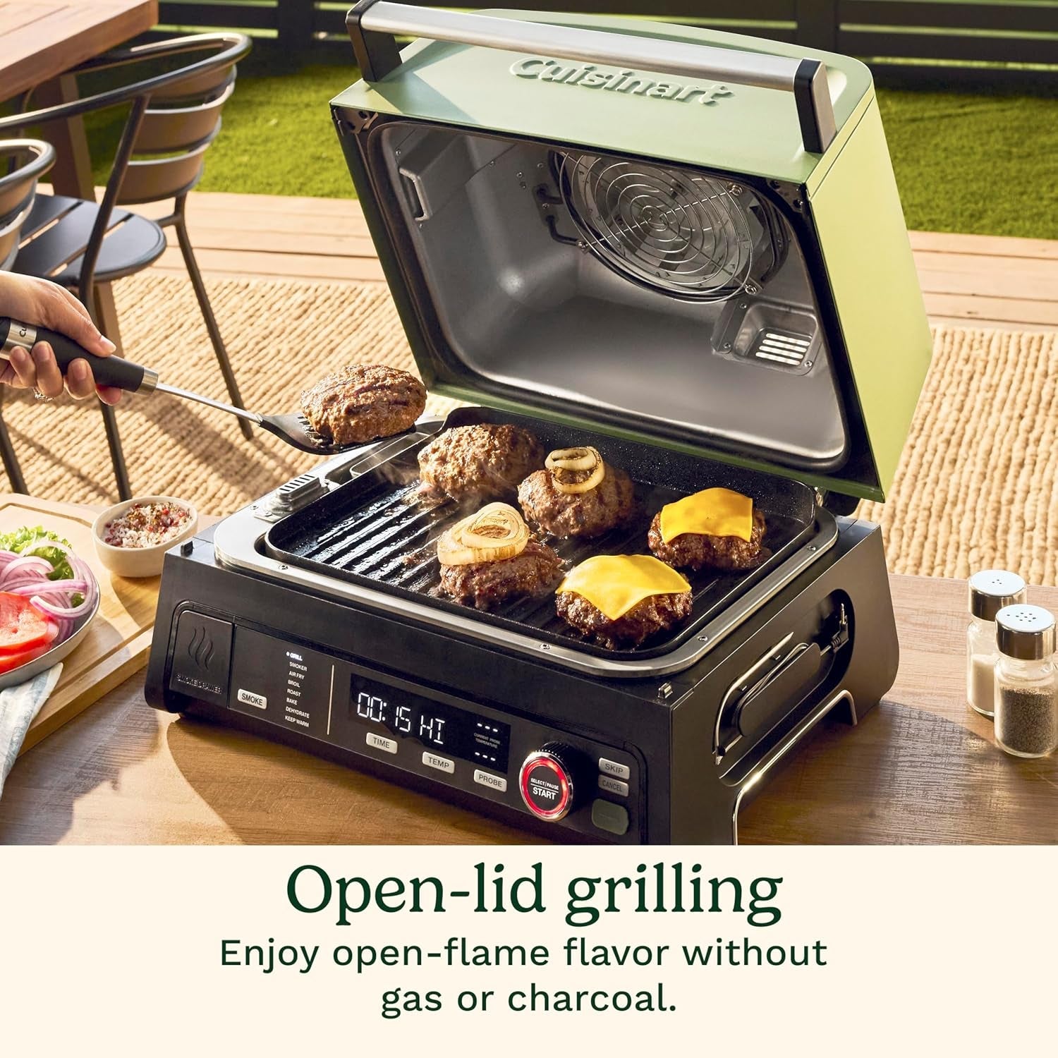 Electric Outdoor Grill Smoker Smoke Drawer Smart Probe