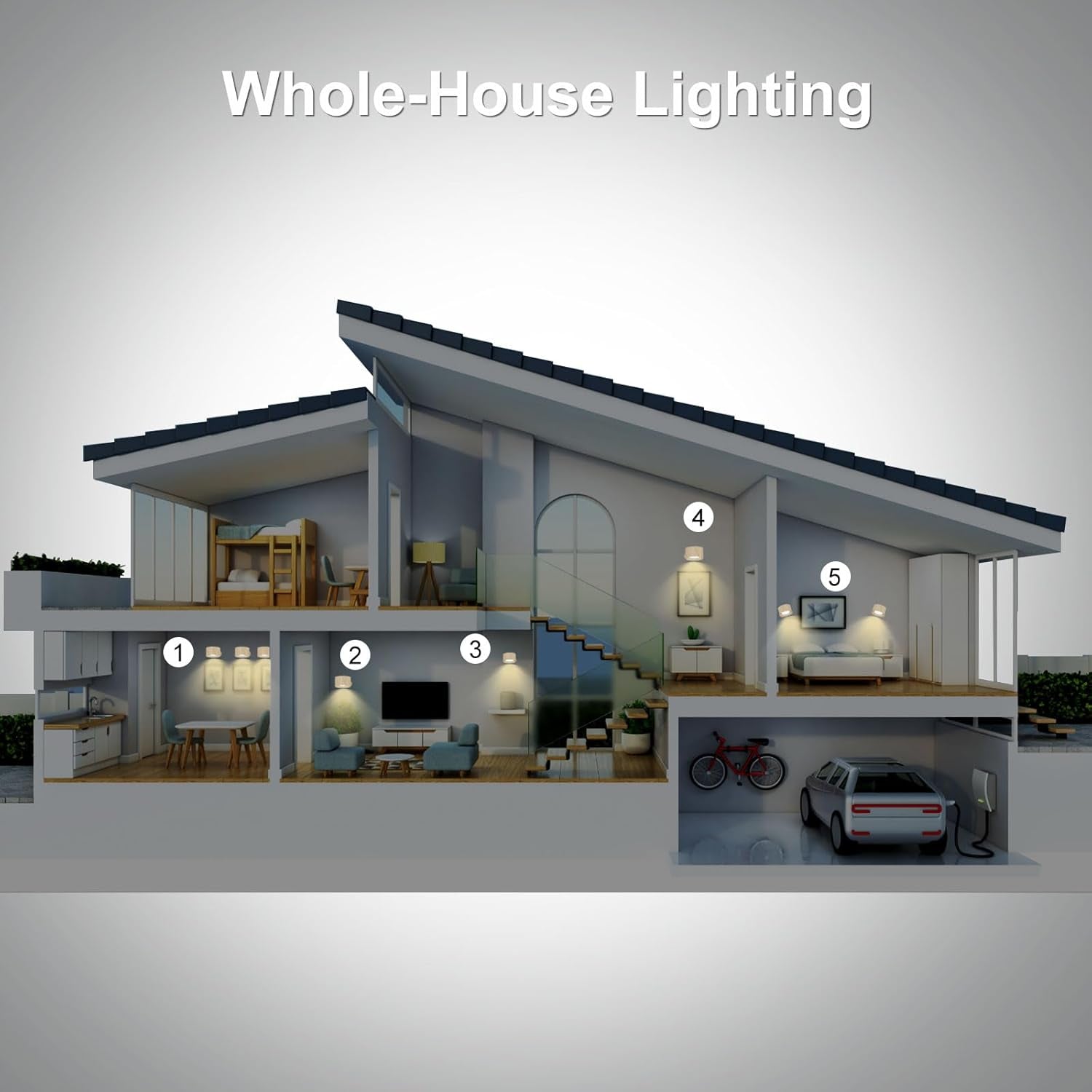 Rechargeable Cordless LED Wall Sconce Illumination System