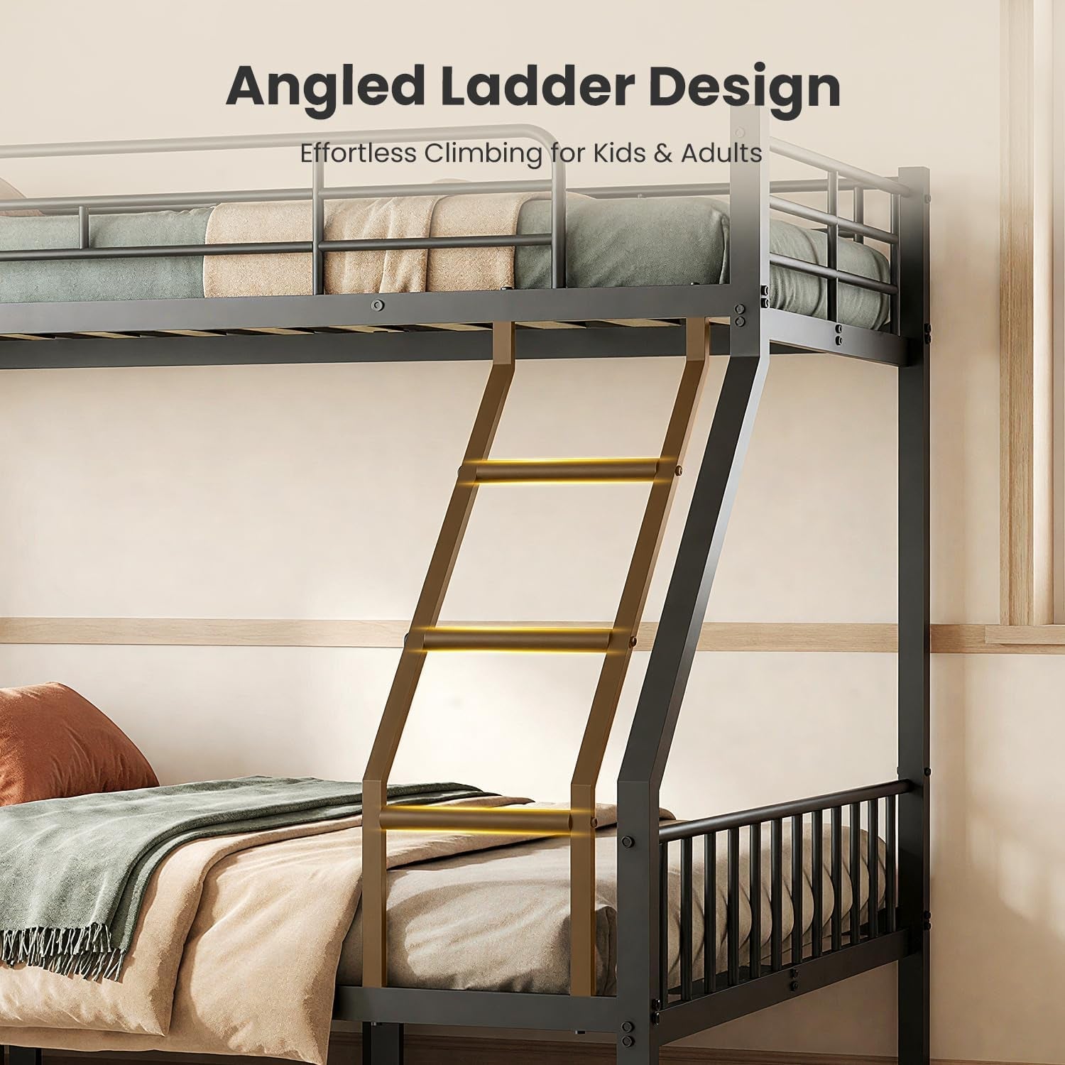 Twin XL Over Queen Industrial Grade Bunk Bed Structure