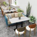 White Sintered Stone Rectangular Dining Table Base