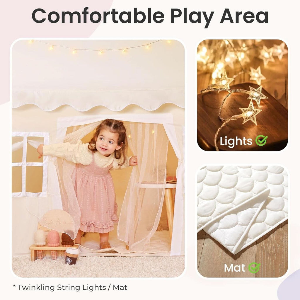 52-Inch Kids Play Tent Padded Mat LED Illuminated Pro