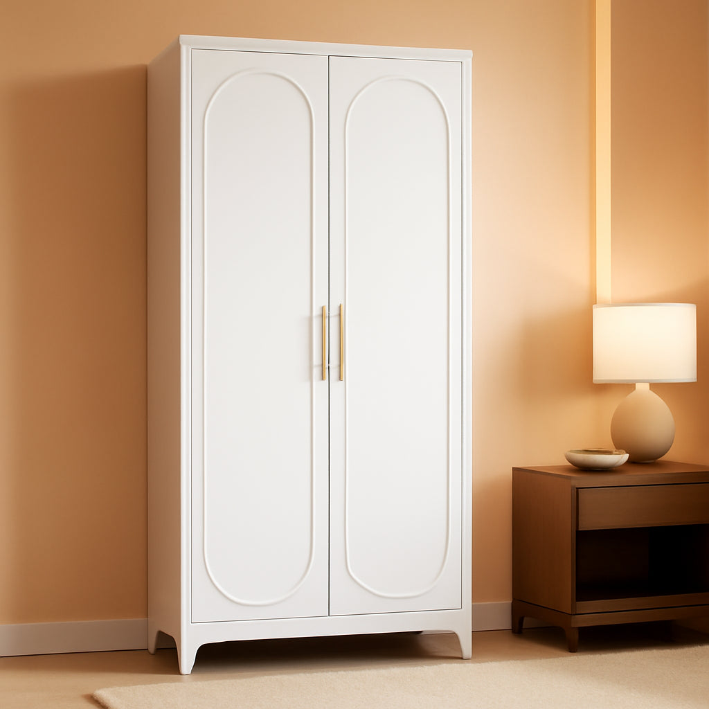 Seventy Five Inch White Industrial Grade Pantry Cabinet Storage