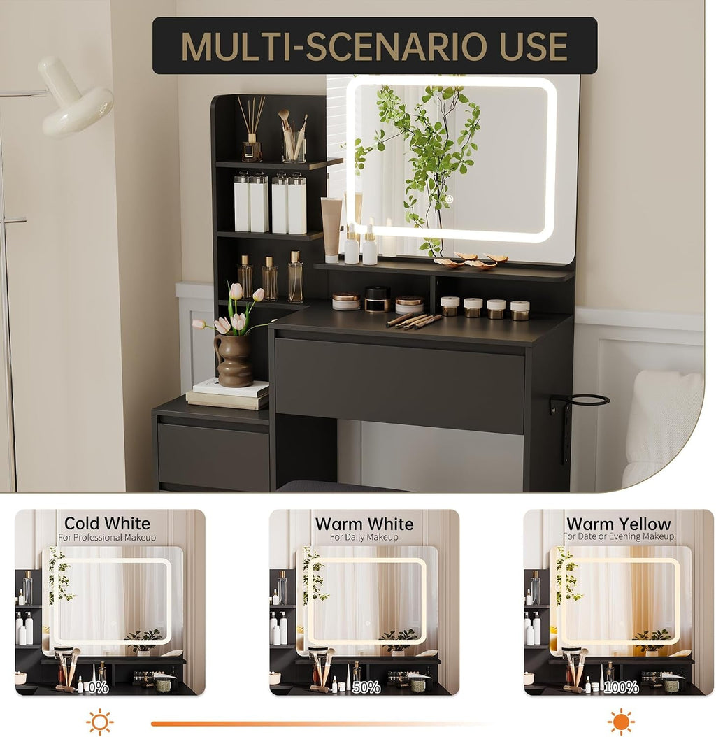 36 Inch Customizable Illuminated Vanity Desk Mirror