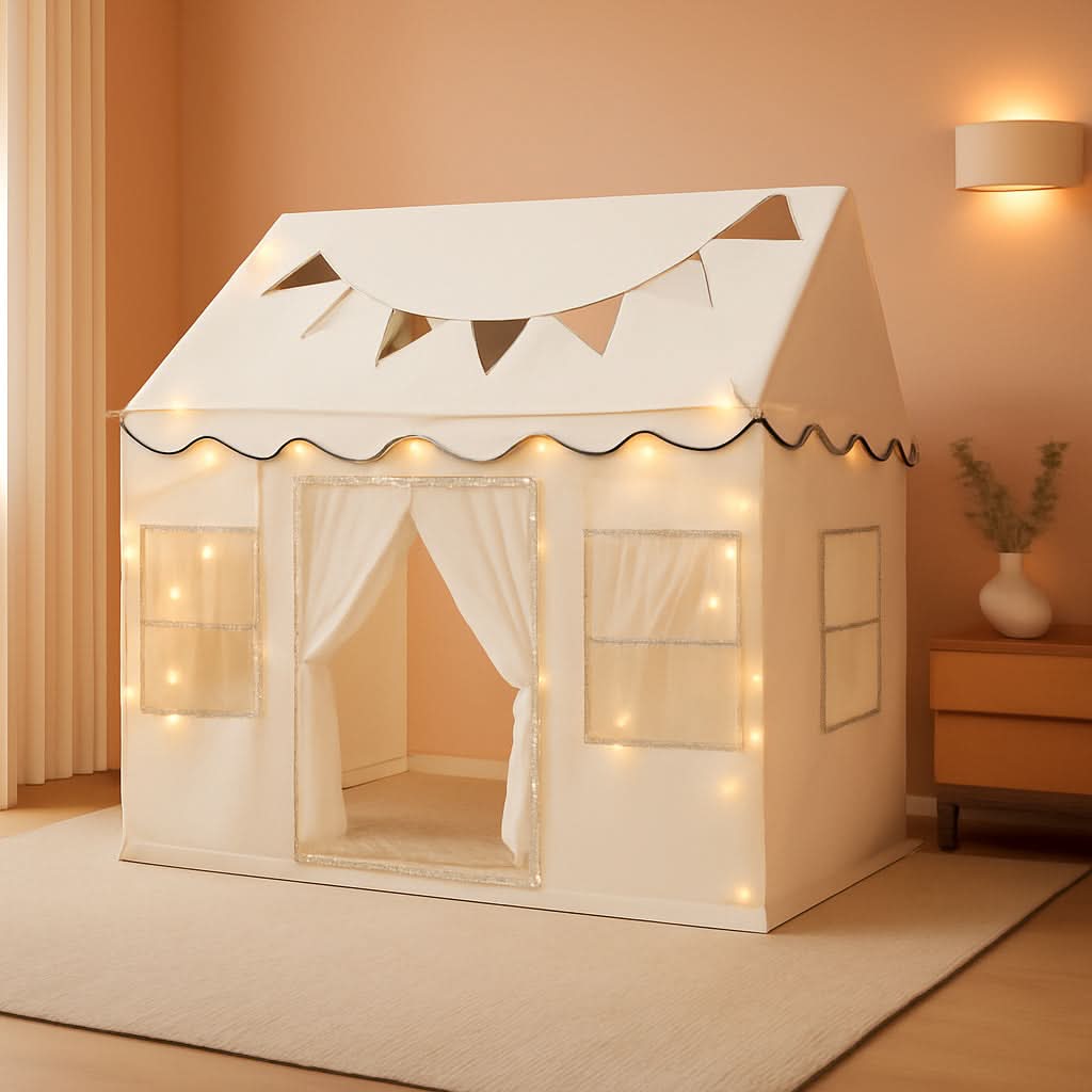 Cream Kids Play Tent Large 50 Inches Wide By34 Deep Indoor Outdoor