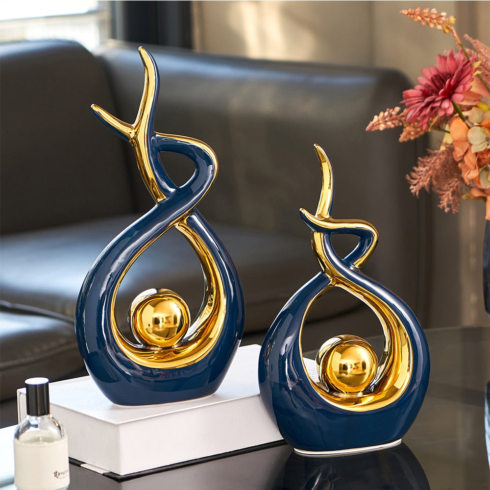 Abstract Sculpture Ceramic Statue Home Décor Figurines