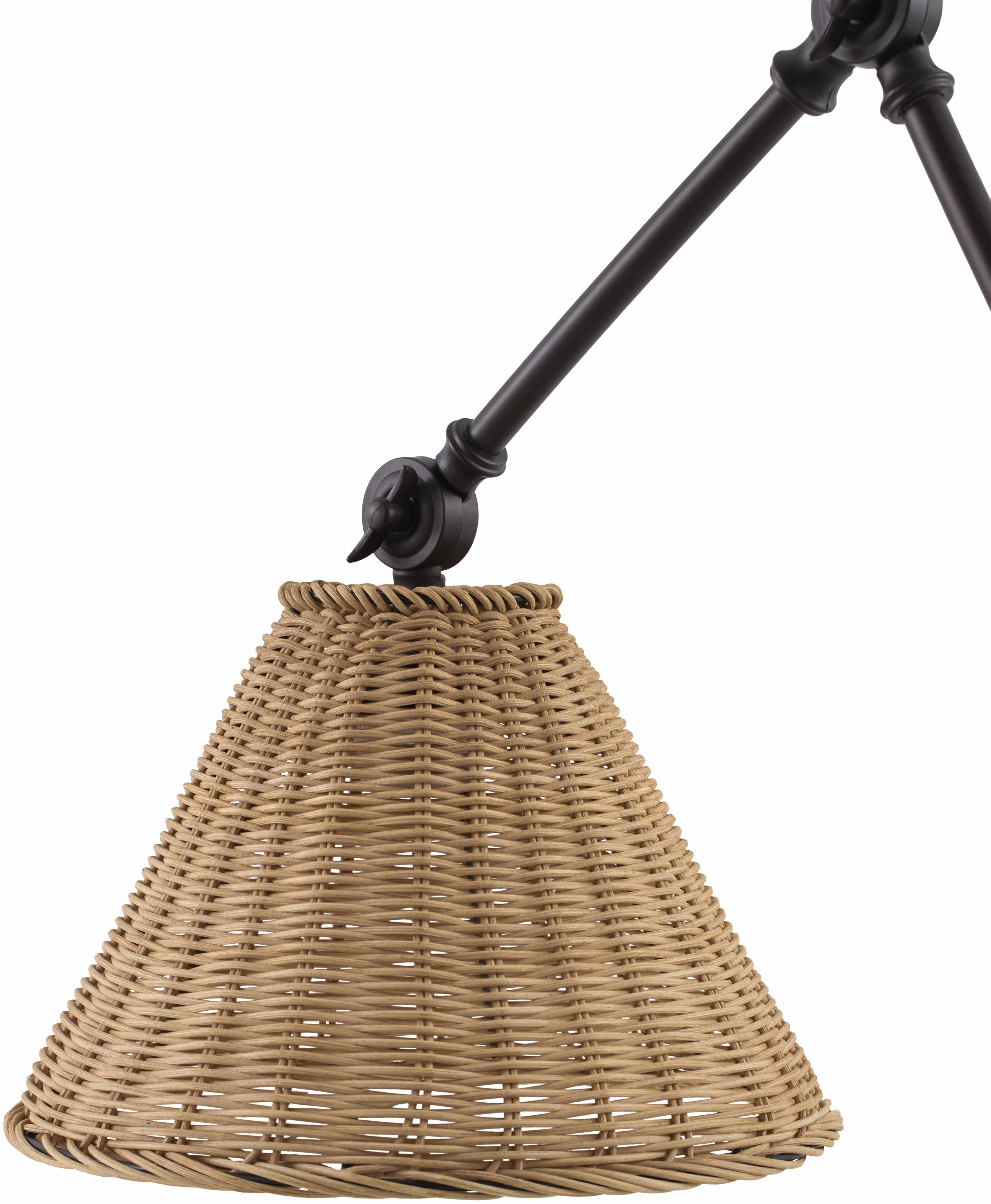 Filighera Black Iron Rattan Wall Sconce