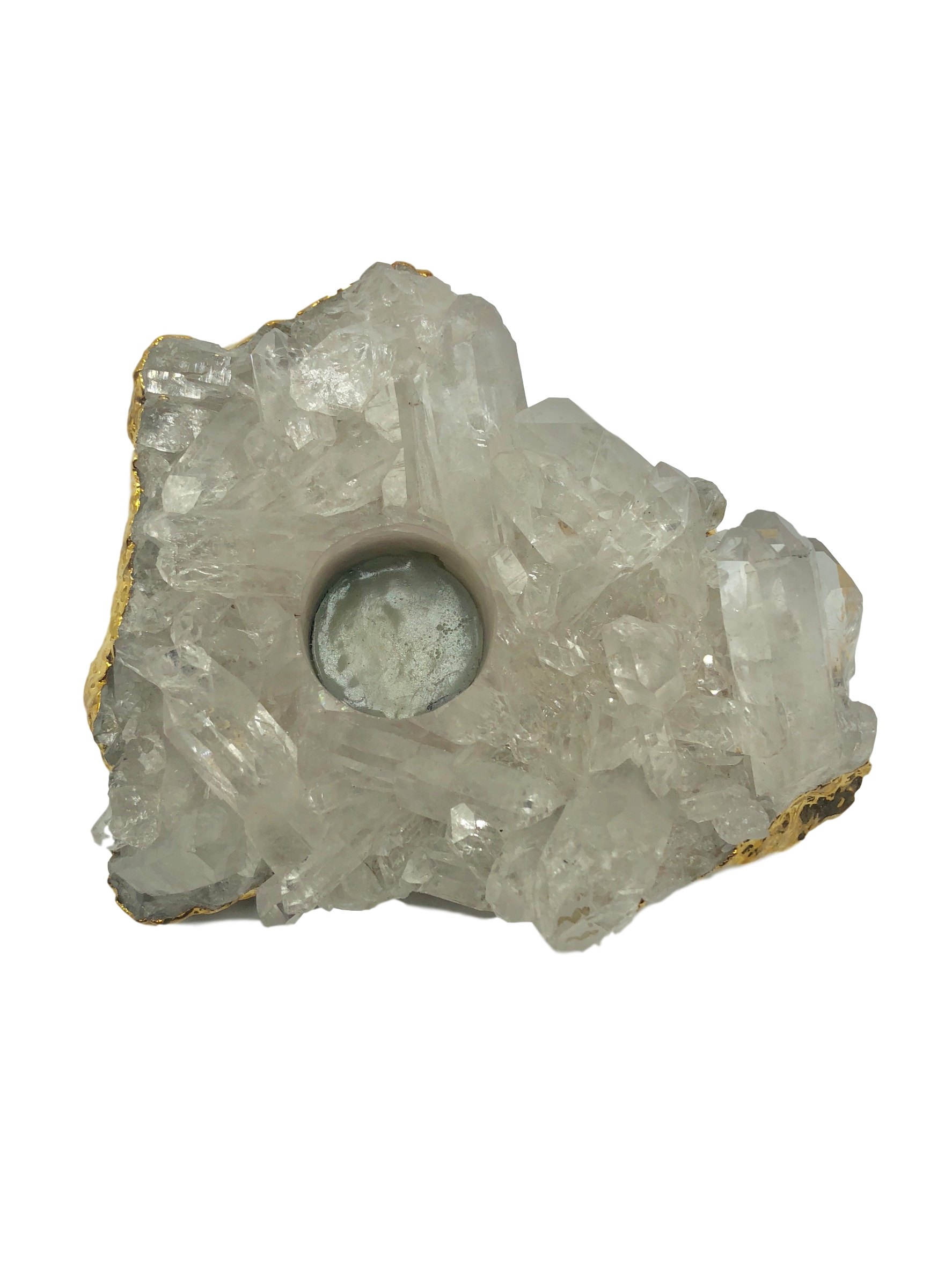 Quartz Cluster Candle Holder
