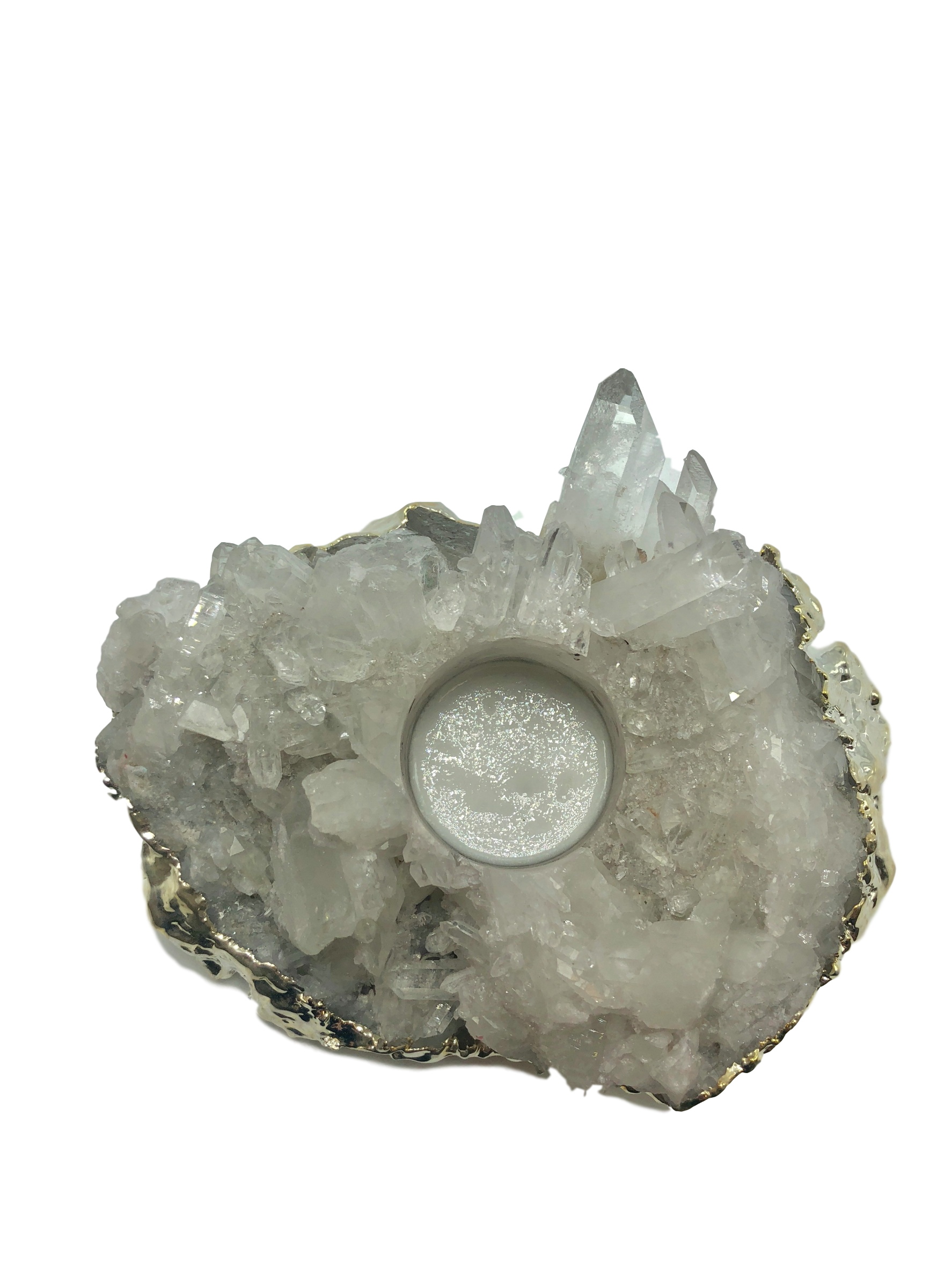 Quartz Cluster Candle Holder