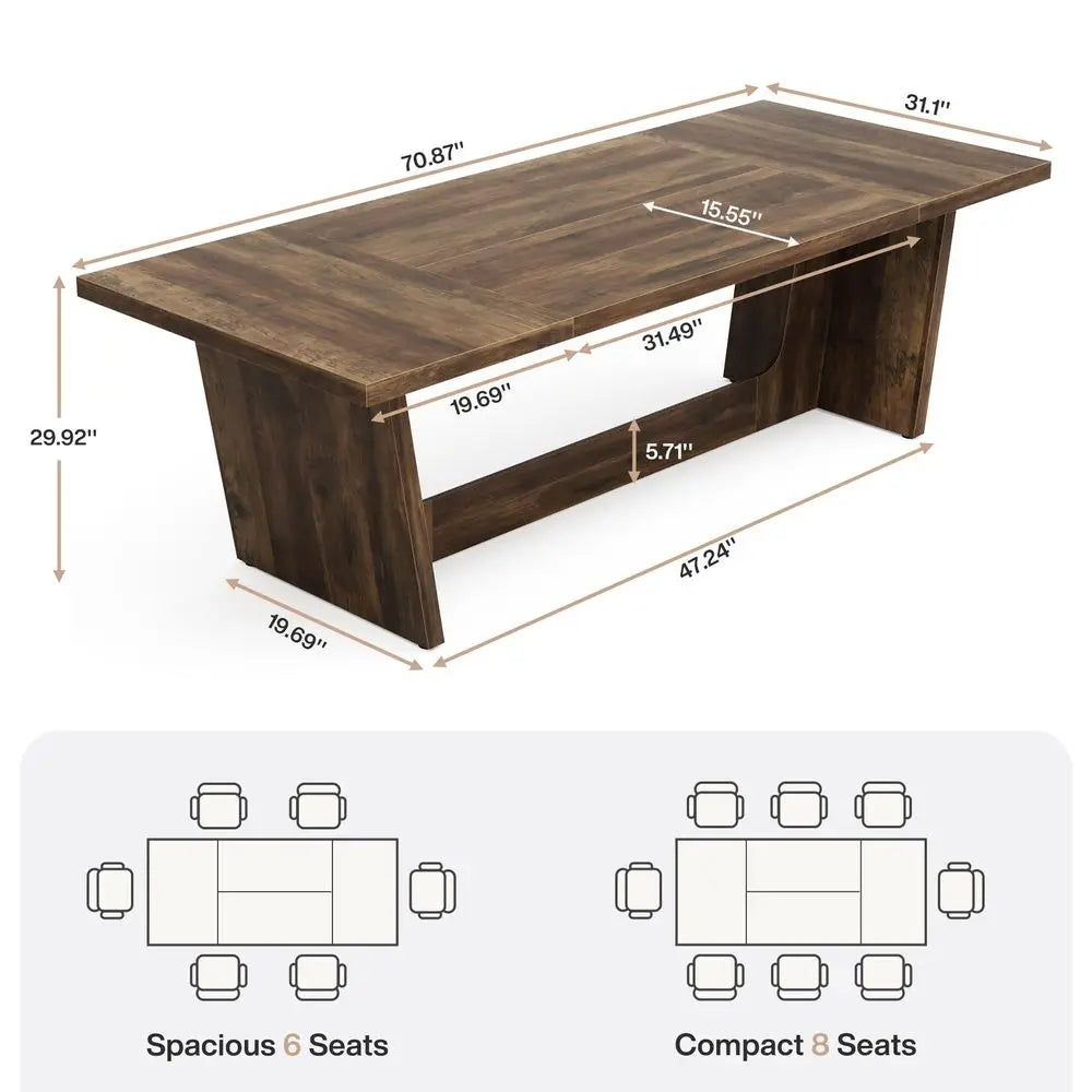 Scandinavian‑inspired All‑Wood Dining Table
