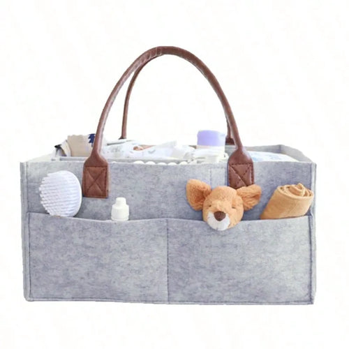 Baby Felt Storage Nursery Organizer Basket Infant Diaper Bag with