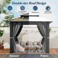 8.5x8.5 Outdoor Hardtop Gazebo With Ventilated Roof
