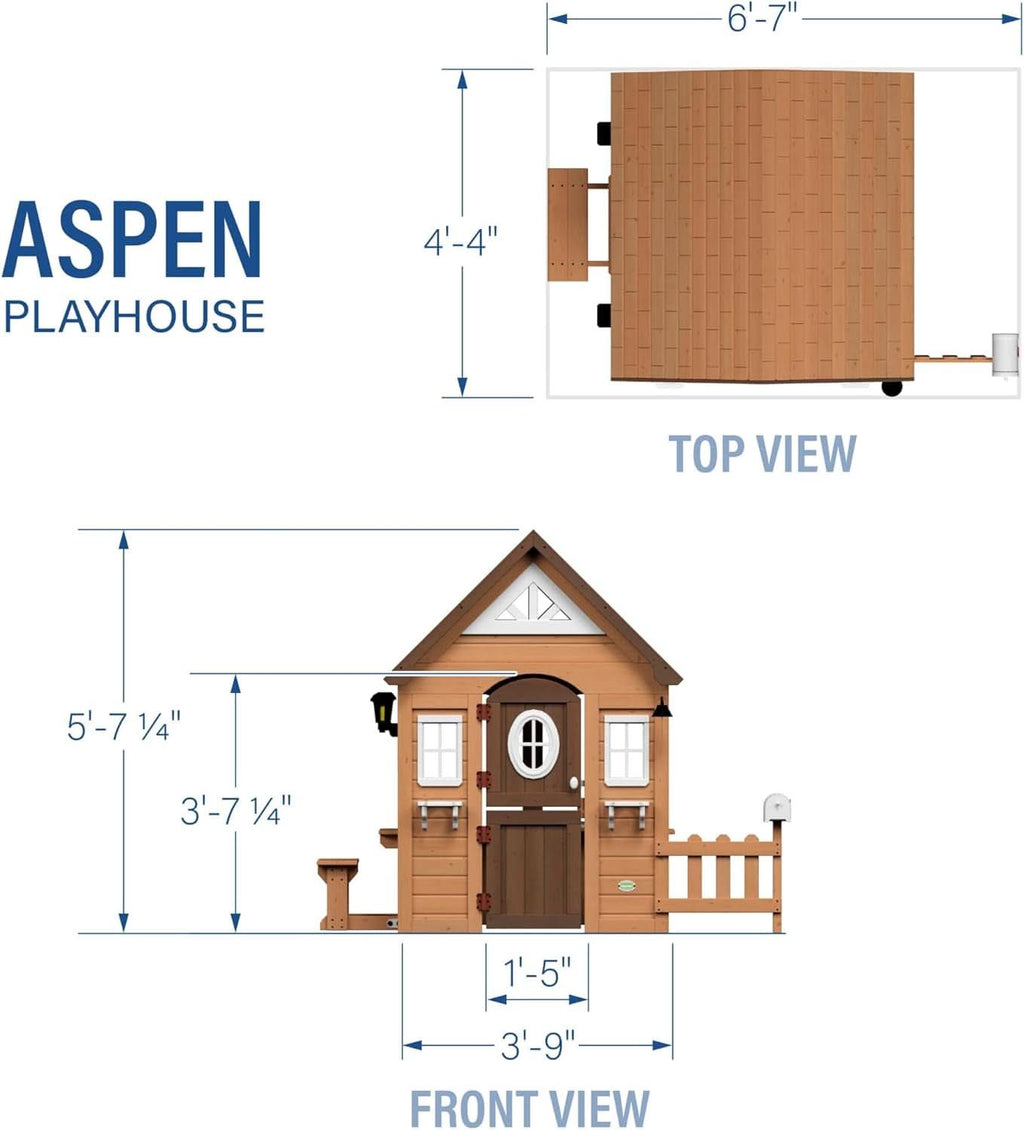 Cedar Wood Kids Outdoor Playhouse Kitchen Accessories