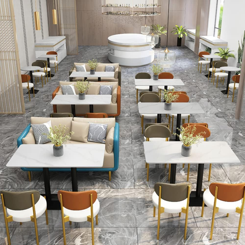 White Sintered Stone Rectangular Dining Table Base