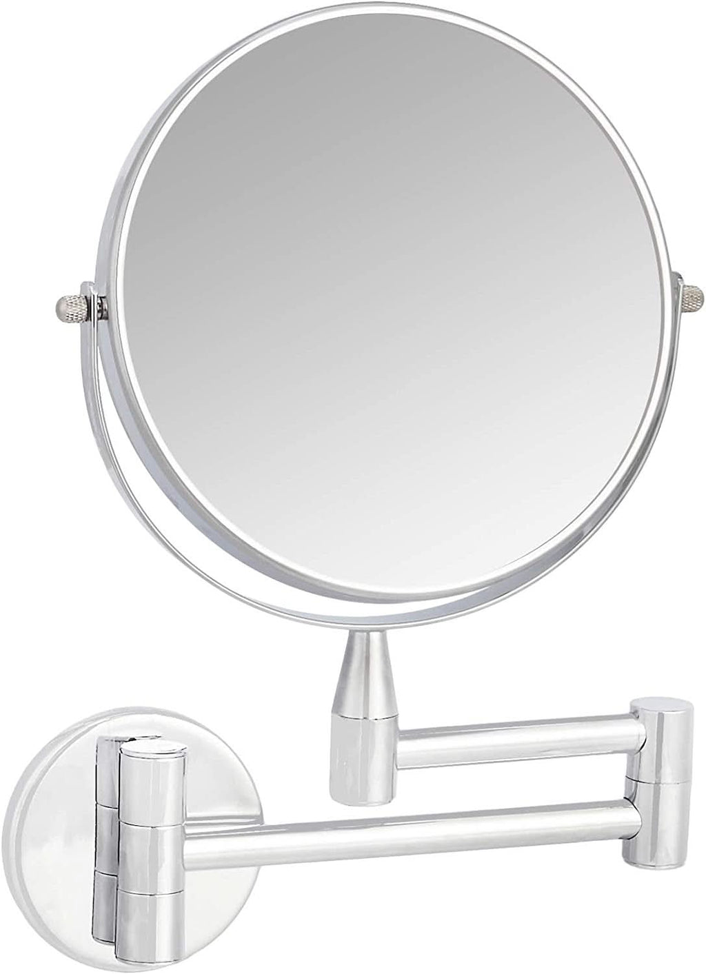 Wall Mounted Mirror 1X 5X Magnification Polished Chrome