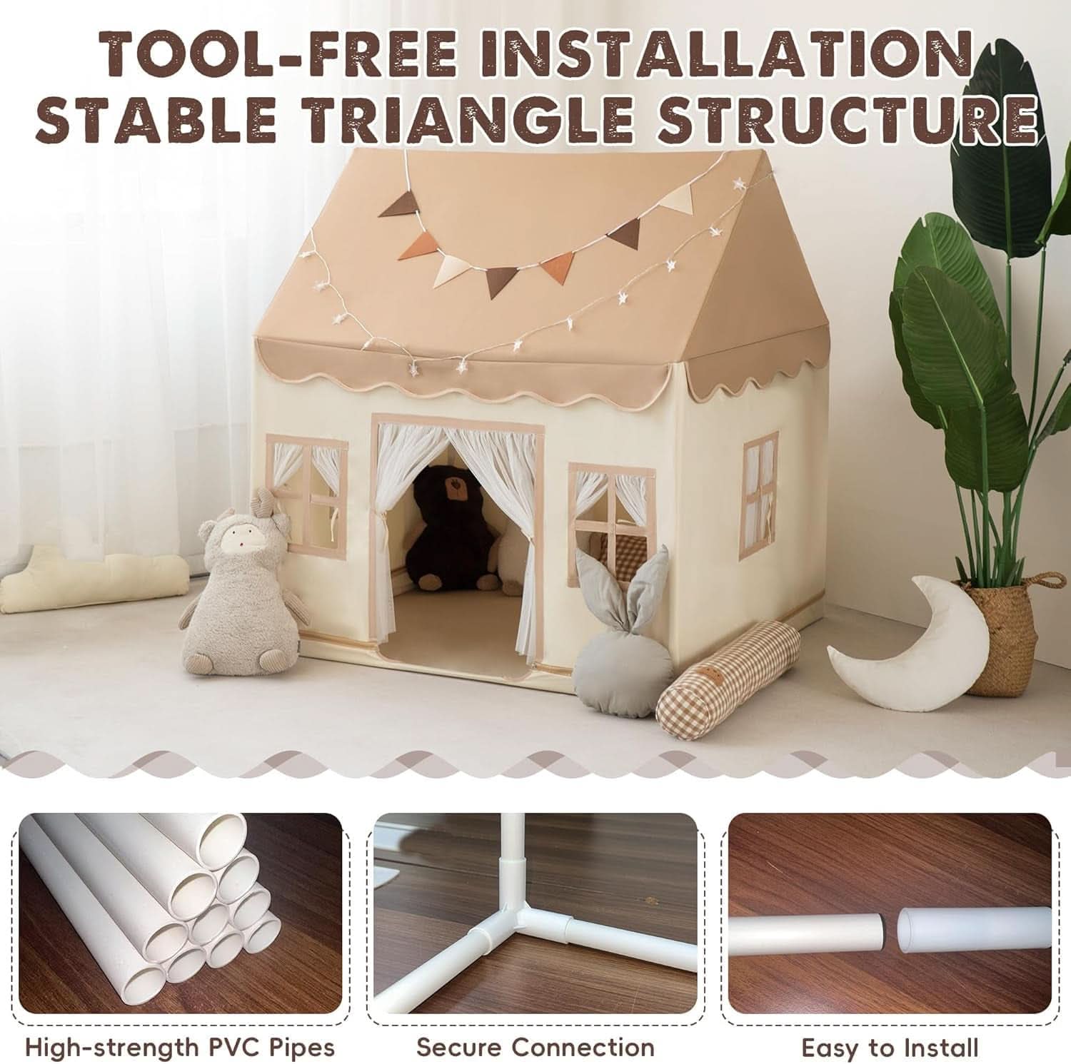 Large Multifunctional Indoor Kids Tent Cushioned Mat