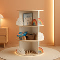 Rotating Kids Bookcase Three Sixty Degree White Wooden