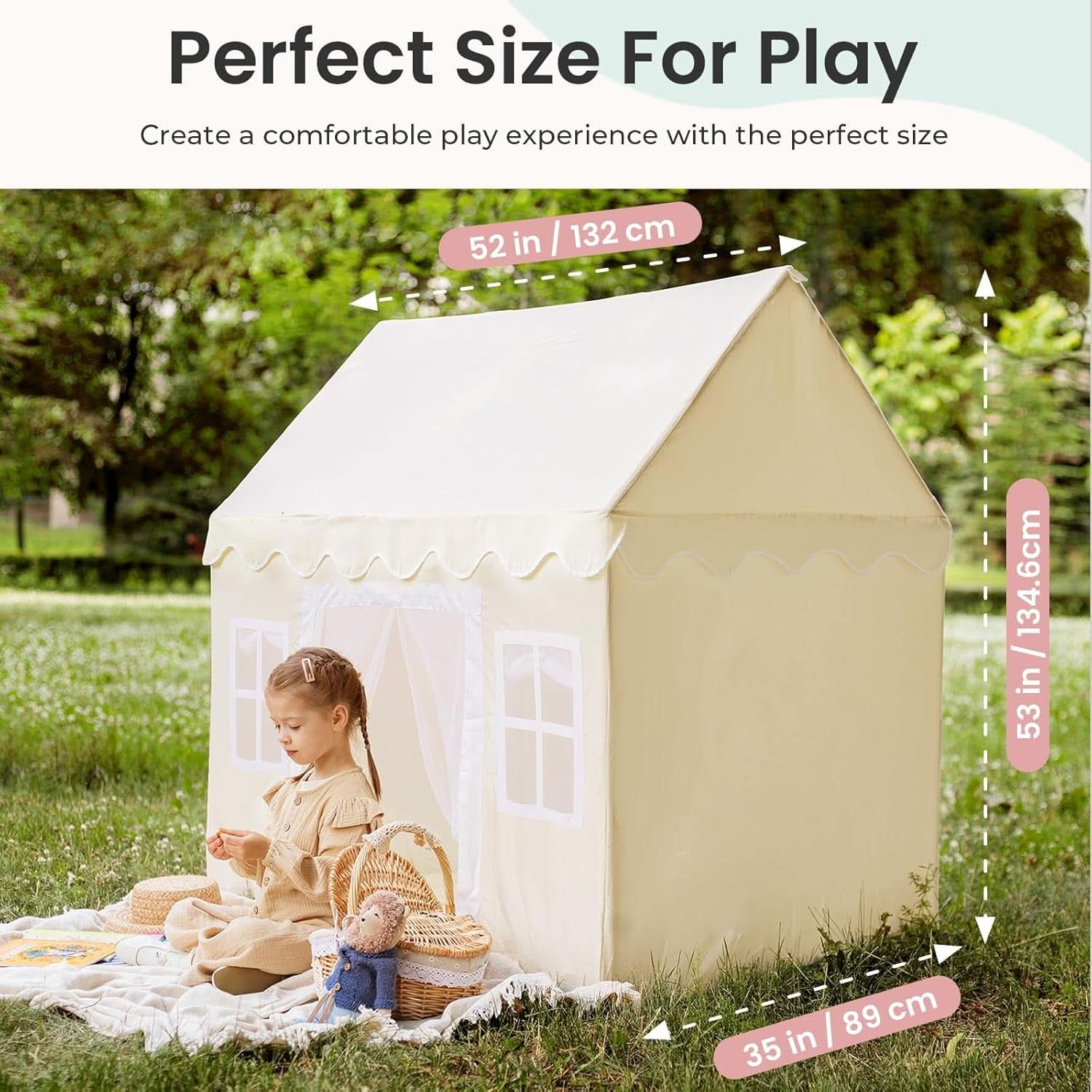 52-Inch Kids Play Tent Padded Mat LED Illuminated Pro