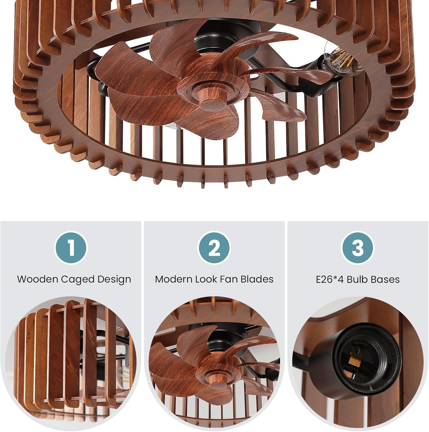 20 Inch Industrial Grade High Performance Ceiling Fan Light