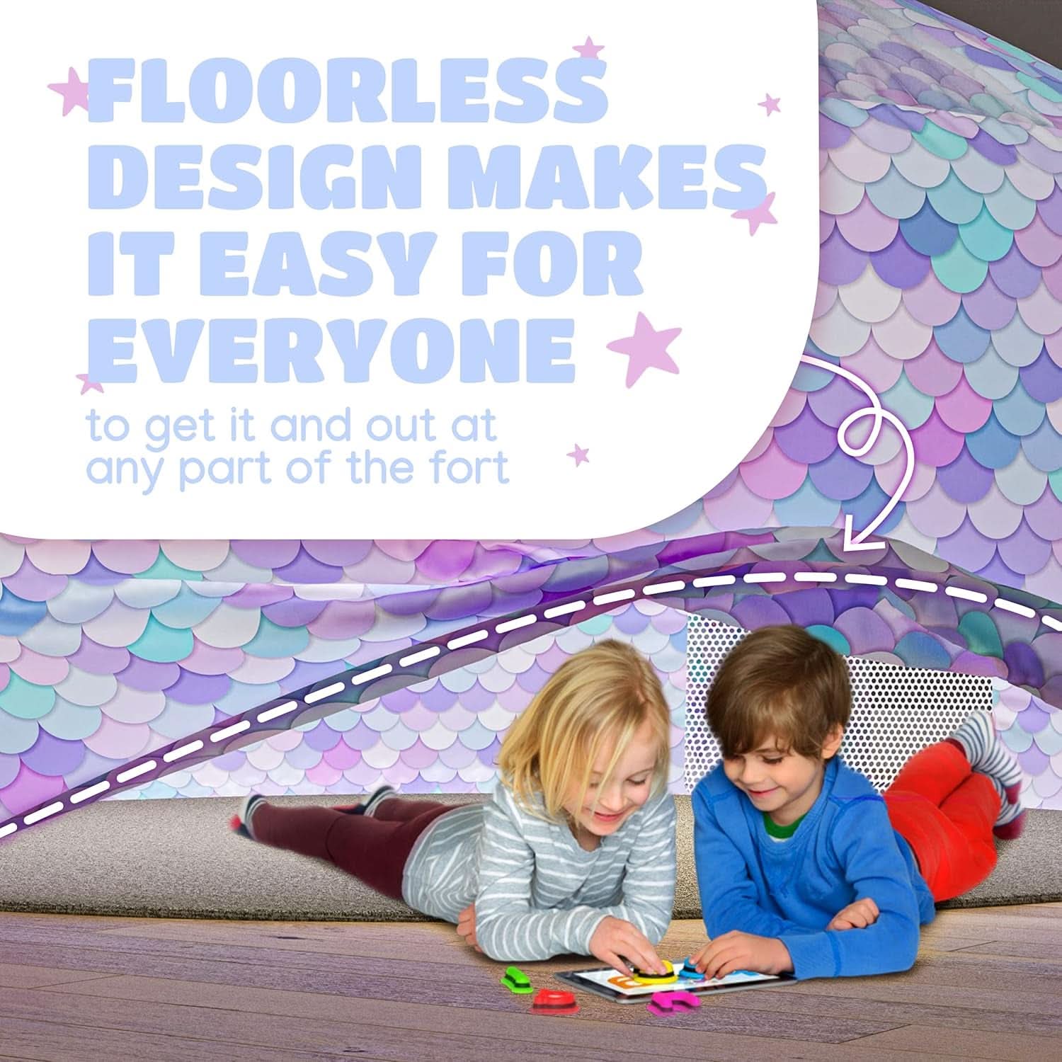 Air Tent For Kids Seventy Seven By Fifty Inches Mermaid Fort